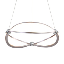 Golden 7916-19 SNC - Wry Lighting Spirale Integrated LED 19in Chandelier in Satin Nickel